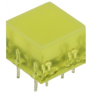 L-875/4YDT, Светодиодный модуль 10х10мм/желтый/588нм/5-10мкд/120°