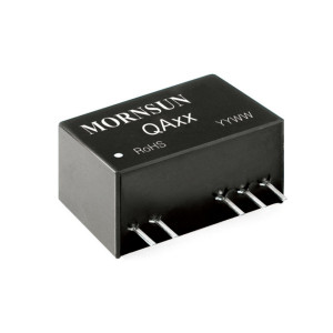 QA03, Преобразователь DC/DC на печатную плату вход 23.3...24.7В двуполярный выход 1- 15В 2- -8.7В 1.2A 6Вт 7-Pin DIP модульный