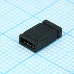 L-KLS1-203A-C-B-8.5, ДЖАМПЕР(перемычка) закрытый, черный, высота 8.5мм, шаг 2.54мм