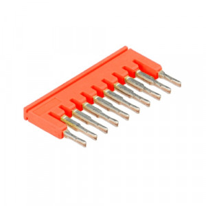 Соединительная перемычка IVB WTP 1,5-10 RD, Соединительная перемычка, 10 полюсов, изолированная, вилочная, для клемм: WTP 1,5 I…, цвет: красный