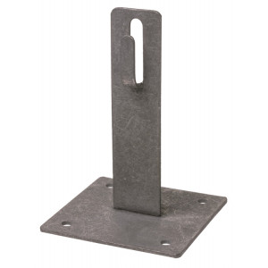 Держатель для плос. кровли для прута 6-10 мм, стал.крюк, осн.100х100 мм, в. 150 мм, гор. цинк. SQ2402-3194