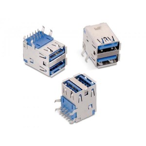 692141030100, USB-коннекторы WR-COM 3.0 Type A 18Pin Stacked Female