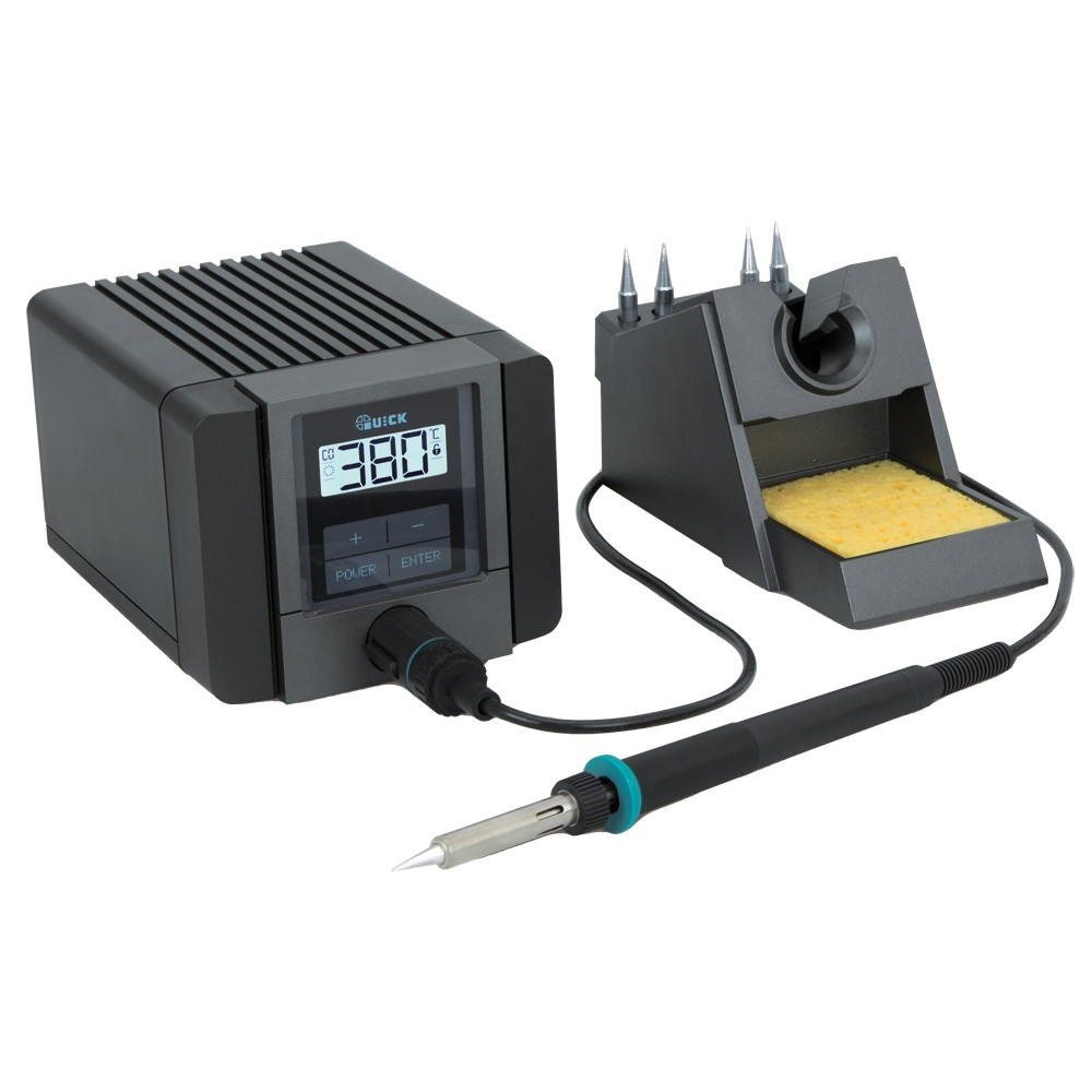 Изображение товара Паяльная станция QUICK TS1100 ESD с сенсорной регулировкой и функцией проверки электростатики