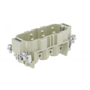 Вилочная контактная вставка HSB-006-M, Вилочная контактная вставка, винтовая фиксация, 6 полюсов + PE, типоразмер 16B, 400/690V, 35A, сечение обслуживаемых проводников 1,5-6 мм кв, тип покрытия контактов: серебро