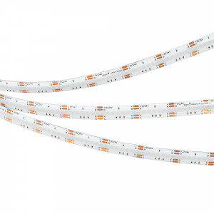 Лента герметичная COB-SE-X840-10mm 24V RGB (16 W/m, IP65, CSP, 5m) 041390, Лента COB сплошной засветки без видимых светодиодов, герметичная IP65 (SE - силиконовое покрытие). Светодиоды CSP, 840 шт/м (4200 шт на 5 м), белая плата, скотч 3M. Цвет RGB, угол 140°. Питание 24V, мощность 16 Вт/м (80 Вт на 5 м). Размеры 5000x10x4 мм. М