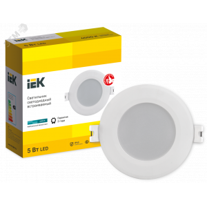 Светильник LED ДВО 1711 белый круг 5Вт 4000К IP40 LDVO0-1711-05-4000-K01