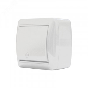 Клио Выключатель одноклавишный проходной IP44 бел. К2230