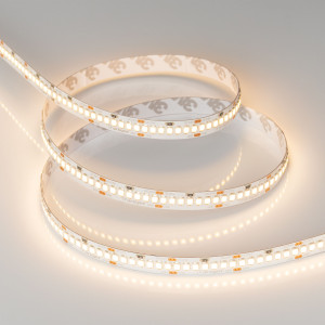 Лента RT-A252-10mm 24V Warm2700 (11 W/m, IP20, 2835, 5m) 022653(2), Светодиодная лента RT-A252, открытая. Светодиоды 2835, 252 шт/м (1260 шт на 5 м), белая плата, ширина 10 мм, скотч 3M. Цвет ТЁПЛЫЙ 2700 K, цветопередача CRI>85, угол 120°. Питание 24V, мощность 11 Вт/м (55 Вт на 5 м). Размеры 5000x10x1.5 мм. Мин. отрезок