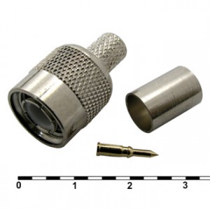 TNC-C6P, Разъем высокочастотный, штекер TNC, обжим под кабель RG6