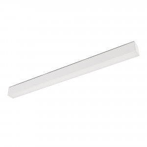 Светильник MAG-FLAT-45-L605-18W Warm3000 (WH, 100 deg, 24V) 026952, Светильник для магнитных треков шириной 45мм, 18Вт. Цвет свечения ТЕПЛЫЙ 3000K, световой поток 1820лм, угол 100°, CRI>90. Корпус прямоугольный, металл, цвет белый, IP20. Размеры LxWxH 604x35x43мм. Входное напряжение DC24V, мощность 18Вт.