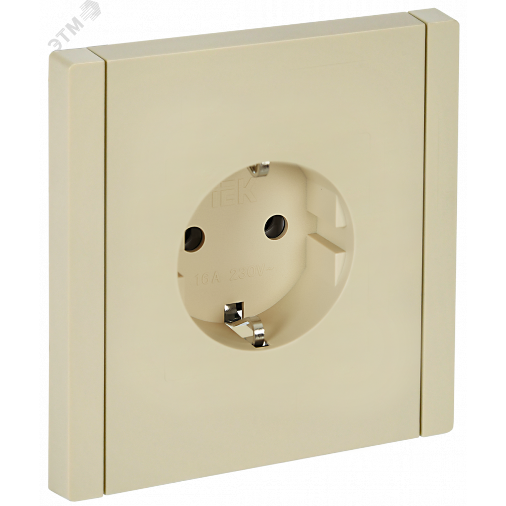 Изображение товара FORTE&PIANO Розетка 1-местная с заземлением без защитных шторок винтовое крепление 16А FP416 ваниль IEK FP-R11-16-K10
