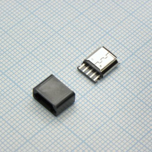 microUSB 5BF кабельная розетка, Разъем Micro USB тип B, USB 2.0, розетка, 5 выводов