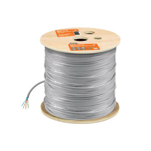 Кабель витая пара F/UTP Cat 6 4х2х23AWG (305м) solid, ПВХ, серый SQ0107-0104