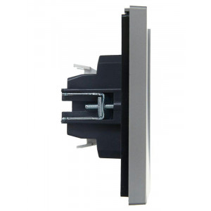 FORTE&PIANO Выключатель 1-клавишный перекрестный 10А FP512 сталь IEK FP-V13-0-10-1-K46