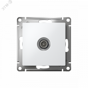 Розетка телевизионная проходная TV AtlasDesign 4дБ механизм бел. SE ATN000192