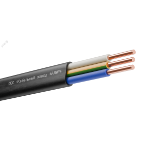 Кабель силовой ППГ-П нг(А)-HF 3х1.5ок(N.PE)-0.66 однопроволочный черный (бухта) 00-00009686