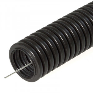 Труба гофрированная ПНД d16мм с протяжкой черн. (уп.100м) ГФ-1100016-100