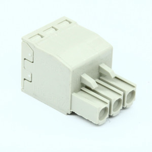 Розетка Wiecon 8113 BFK /3 TOP K WKF, Розеточный разъем, прямой, на кабель, шаг: 5.0 мм, 3 полюса, фиксация провода пружинная, исполнение: с маркировкой, 400V, 12А, цвет: серый