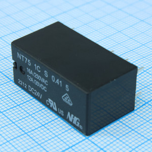 NT75-1-C-Z-16-DC12V-0.41-5.0, Силовое реле 16А одна группа на переключение катушка 12В 0.41Вт