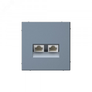 ARTGALLERY РОЗЕТКА двойная компьютерная RJ45+RJ45, кат. 5е, механизм, ГРИФЕЛЬ GAL000785