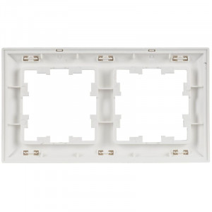 BRITE Рамка 2-местная РУ-2-БрАБ арктический белый/белый IEK BR-M22-12-K91