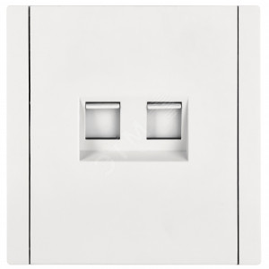FORTE&PIANO Розетка компьютерная двойная RJ45 кат.6 FP234 белый IEK FP-K20-2-K01