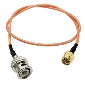 BNCP-SMAP-RG316 40CM, Разъем высокочастотный, кабельная сборка BNC штекер - SMA штекер, длина 40 см