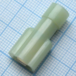 MDFNY5.5-250, наконечник кабельный ножевой (штекер) полностью в изоляции 0.8х6.35мм, сеч. пров. 4.0-6.0мм2
