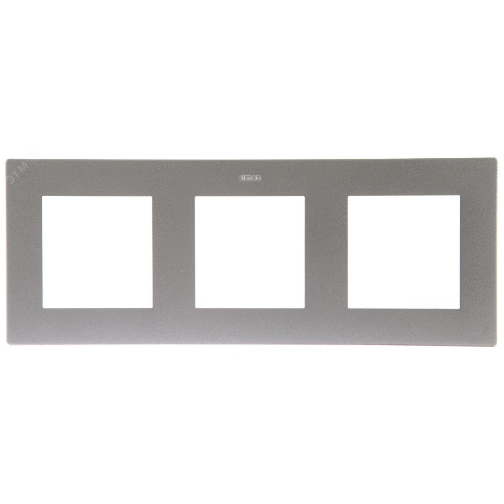 Изображение товара Рамка 3-м 4 алюм Simon 2400630-033 для встраиваемого монтажа
