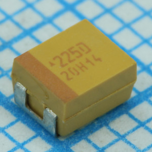 TAJB225K020RNJ [DC11+], Конденсатор танталовый твердотельный 20В 2.2мкФ ±10% SMD серия TAJ