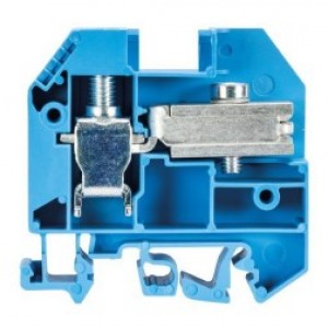 Клемма для шины нейтрали WKN 16ETK/U, Клемма для подключения шины нейтрали, тип фиксации провода: винтовой, номинальное сечение: 16 мм кв., 62A, 400V, ширина: 12 мм, цвет: синий, тип монтажа: DIN35