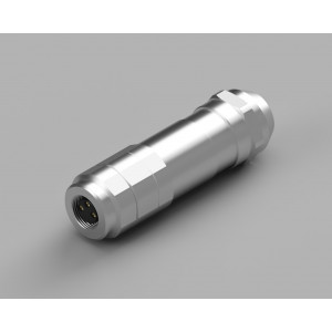 Розеточный разъем на кабель, M8, PBSH-M8A-03P-FF-SL7001-00Z(H), Розеточный разъем на кабель, 3 полюса, M8, винтовая фиксация провода, прямой (180 град.), A-Code, сечение проводовников: 0,25 - 0,34 мм кв., 3А, 60V, диаметр кабеля: 4,0-6,0 мм, материал корпуса: цинковый сплав, никелированное покрытие, резьбовое соединен