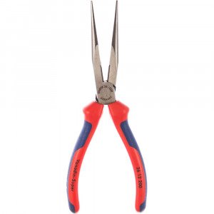 Длинногубцы KN-2612200, Длинногубцы с прямыми, полукруглыми, длинными губками, с режущей кромкой, с многокомпонентными рукоятками, длина 200мм
