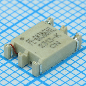 PE-68386NLT, Трансформатор импульсный 1:1 изоляция 1500В  0.6Ом первичная обмотка 0.6Ом вторичная обмотка 6 выводов для поверхностного монтажа автомобильного применения