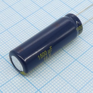 EEUFC1C152L, Конденсатор радиальный алюминиевый 16В 1500мкФ 10*30 105°C