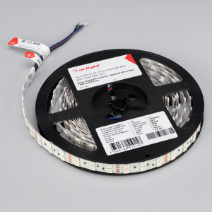 Лента RT-B120-15mm 24V RGB (28.8 W/m, IP20, 5060, 5m) 011205(2), Светодиодная широкая лента RT-B120, открытая. Светодиоды 5060, 120 шт/м (600 шт на 5 м), белая плата, ширина 15 мм, скотч 3M. Цвет RGB, угол 120°. Питание 24V, мощность 28.8 Вт/м (144 Вт на 5 м). Размеры 5000x15x2.2 мм. Мин. отрезок 50 мм, 6 светодиодов.