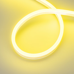 Лента герметичная AURORA-PS-A120-16x8mm 24V Lemon (10 W/m, IP65, 2835, 5m) 036693, Гибкий неон AURORA в силиконовой оболочке. Светодиоды SMD2835, 120 шт-м, цвет ЛИМОННЫЙ ЖЁЛТЫЙ. Сечение 16х8 мм, горизонтальный (боковой) изгиб, IP65, шаг резки 8.33 мм, мощность 10 Вт-м, напряжение питания DC 24V. Укомплектован заглушками и 30см проводом
