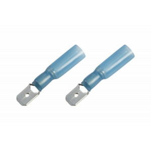 Клемма плоская изолированная термоусаживаемая РПи-п-т 2.5-(6.3)/РпИп-т 2-7-0,8 штекер 6.35 мм 1.5-2.5 мм2 синий 08-0334