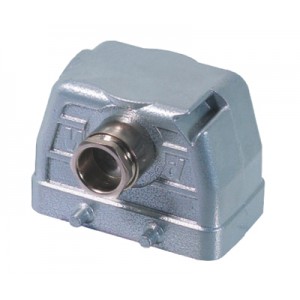 Крышка разъема 70.351.1035.0, Крышка разъема на кабель, типоразмер 10B, без уплотнителя, 1 кабельный ввод M25x1,5, IP54, расположен по длинной стороне корпуса, без защелок (упоры для двух защелок), материал корпуса: алюминиевый сплав