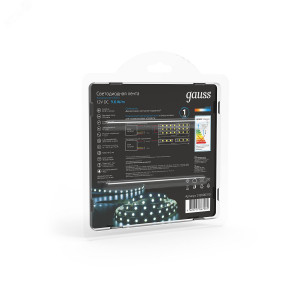 Лента LED 2835/120-SMD 9.6W 12V DC холодный белый (блистер 5м) (кр.1шт)