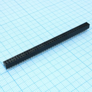 DS1026-06-2X40S8BV, Гнездо на плату 2x40 конт., шаг 2.00мм, высота 4.3мм ширина 4.1мм, позолоч.