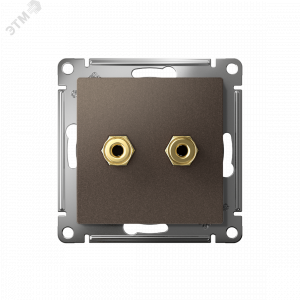 Аудиорозетка ATLASDESIGN двухместная мокко ATN000687