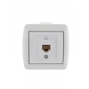 Розетка компьютерная 1-м ОП Nata RJ45 бел. 710-0200-139
