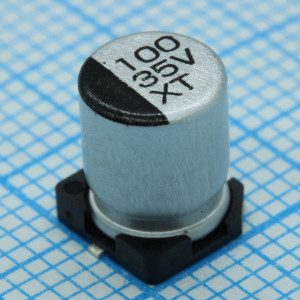 JCK1C221M063077, Конденсатор алюминиевый электролитический 220мкФ 16В ±20% (6.3х7.7мм) SMD 105мА 2000часов 105°С лента на катушке