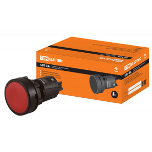 Кнопка переключатель SB7-EA45 d22мм 1з+1р красная SQ0746-0022