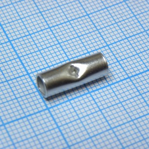Втулка соединительная GT-5.5, втулка (гильза) соединительная неизолированная (медь луженая ) D= 5.5мм/ d = 3.8 мм/ L=25мм, для соед. проводов встык (обжим).