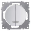 Выключатель 2-кл. СП Florence 10А IP20 с подсветкой механизм бел. (1E31801300) 2172779