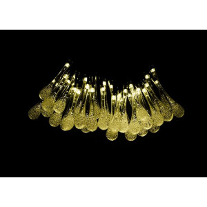 Светильник светодиодный SLR-G08-30W садовый; гирлянда капли теплый бел. солнечная батарея 5040960