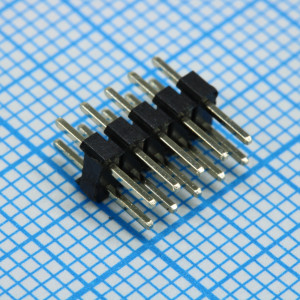 DS1025-05-2X5P8BV1-B, Вилка штыревая 2.0мм 2x5 прямая
