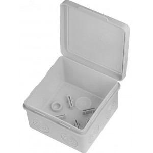 Распаячная коробка ОП 80х80х50мм, крышка, IP54, 7вх., без гермовводов SQ1401-0812